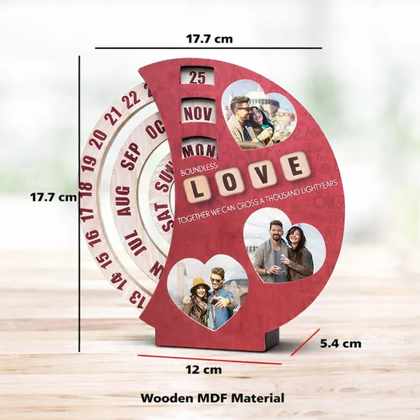 Personalized_Lifetime_Rotating_Wooden_Table_&_wall_Mount_Calendar_–_Love_Theme_with_3_Photos