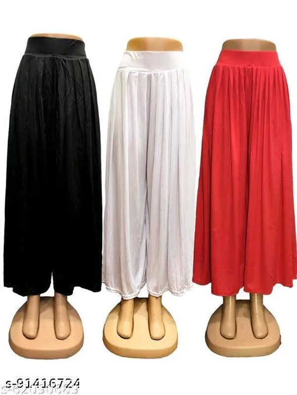 Set_Of_3-Black_And_White_And_Red_Lycra_Elastic_Waistband_Elephant_Palazzo_For_Women
