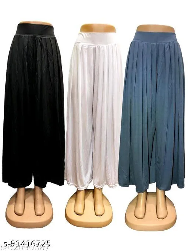 Set_Of_3-Black_And_White_And_Light_Blue_Lycra_Elastic_Waistband_Elephant_Palazzo_For_Women