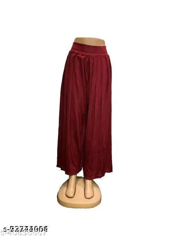 Set_Of_1-Maroon_Lycra_Elastic_Waistband_Fashionable_Modern_Palazzos_For_Women