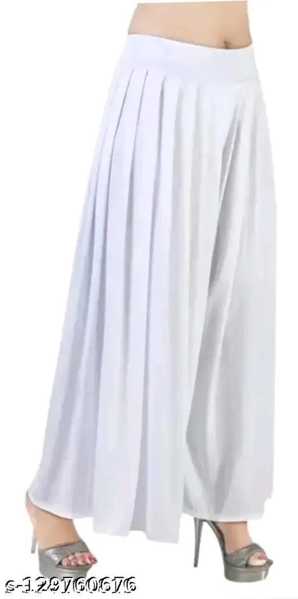 Set_Of_2-White_And_Black_Lycra_Elastic_Waistband_Palazzo_For_Women
