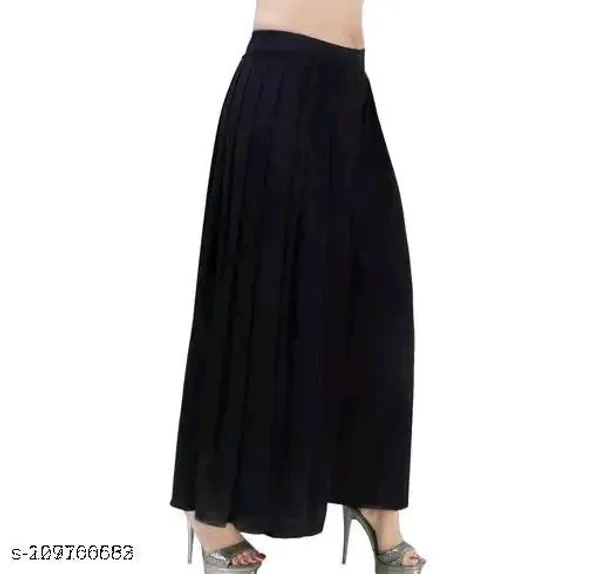 Set_Of_2-Black_And_Maroon_Lycra_Elastic_Waistband_Palazzo_For_Women