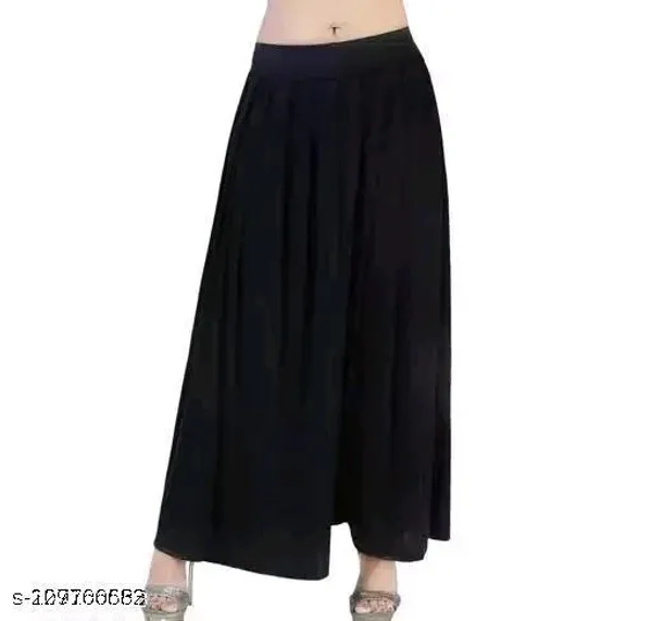 Set_Of_2-Black_And_Maroon_Lycra_Elastic_Waistband_Palazzo_For_Women