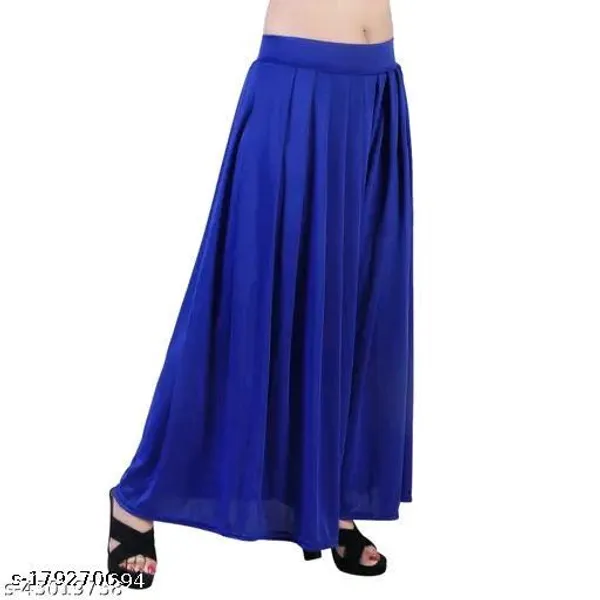 Set_Of_1-Royal_Blue_Lycra_Elastic_Waistband_Palazzo_For_Women