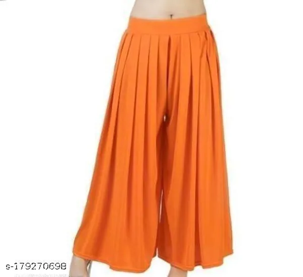 Set_Of_1-Orange_Lycra_Elastic_Waistband_Palazzo_For_Women