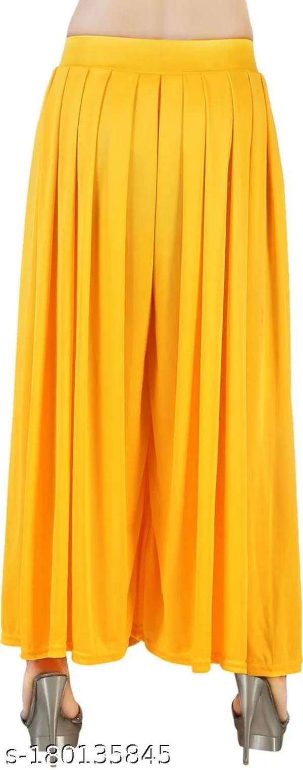 Set_Of_3-Black_And_White_And_Yellow_Lycra_Elastic_Waistband_Palazzo_For_Women