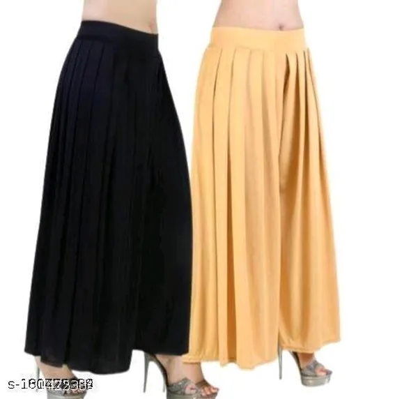 Set_Of_2-Black_And_Gold_Lycra_Elastic_Waistband_Palazzo_For_Women