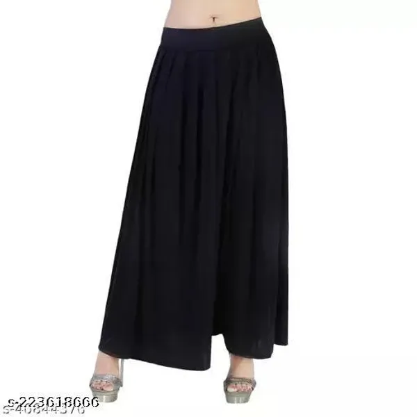Set_Of_1-Black_Rayon_Elastic_Waistband_Palazzo_For_Women