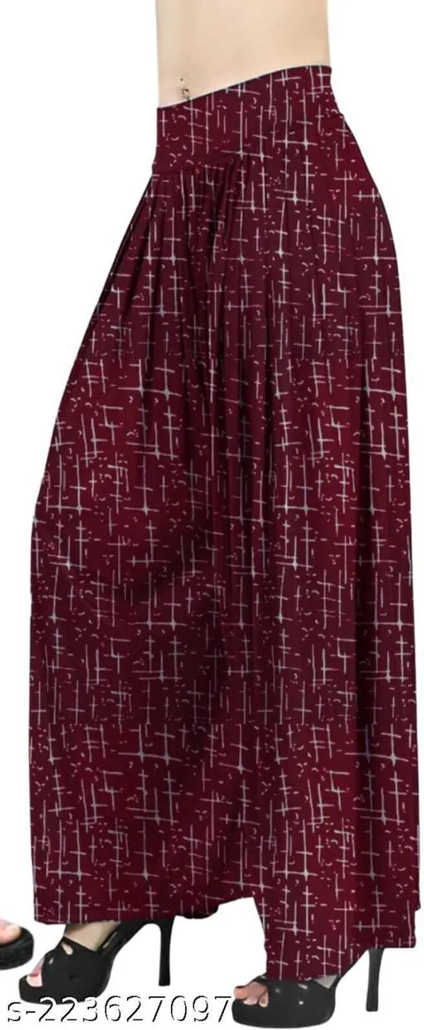 Set_Of_2-Maroon_Baby_Pink_Lycra_Elastic_Waistband_Palazzo_For_Women