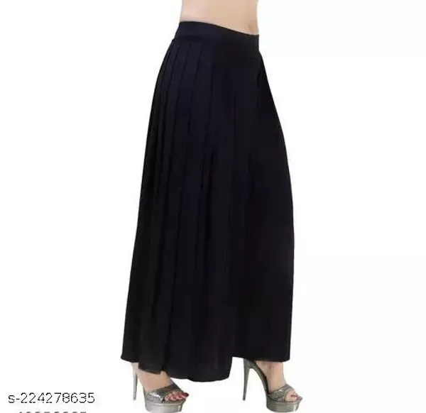 Set_Of_1-Black__Rayon_Elastic_Waistband_Palazzo_For_Women