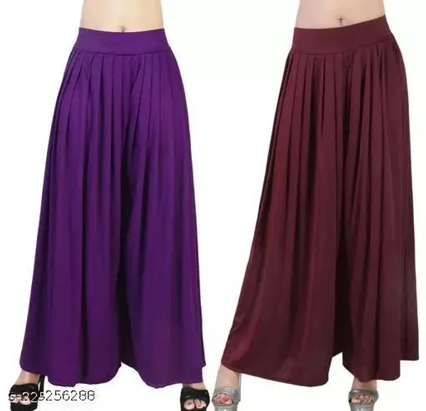 Set_Of_2-Purple_and_Maroon_Mid_Rise_Lycra_Elastic_Waistband_Palazzo_For_Women