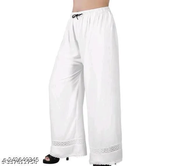Set_Of_1-White_Rayon_Elastic_Waistband_Palazzo_For_Women
