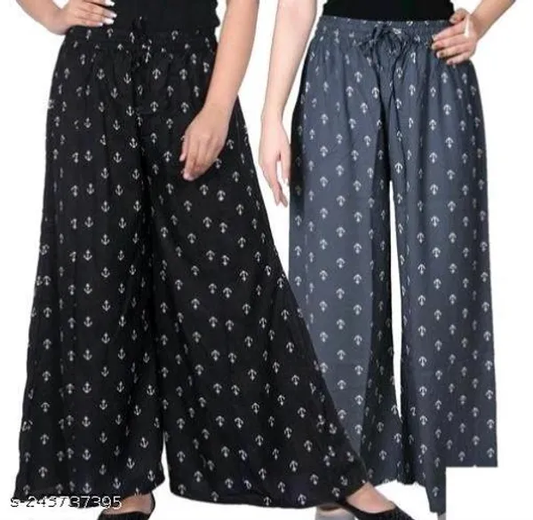 Set_Of_2-Grey_Mid_Rise_Drawstring_Plazzo_Print_For_Women