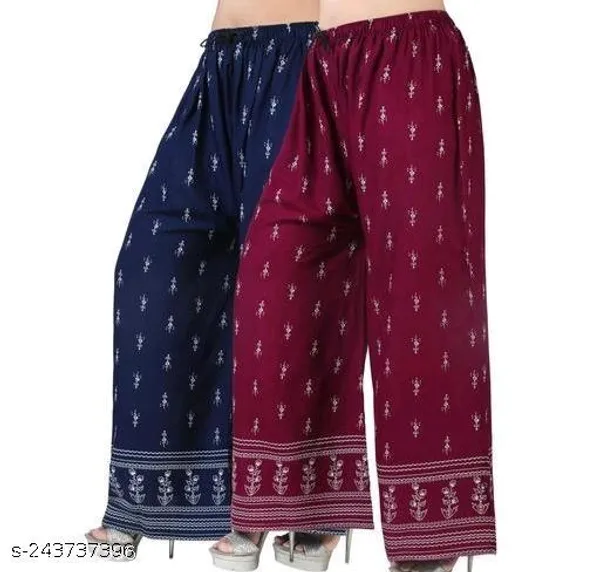 Set_Of_2-Maroon_Mid_Rise_Drawstring_Plazzo_Print_For_Women