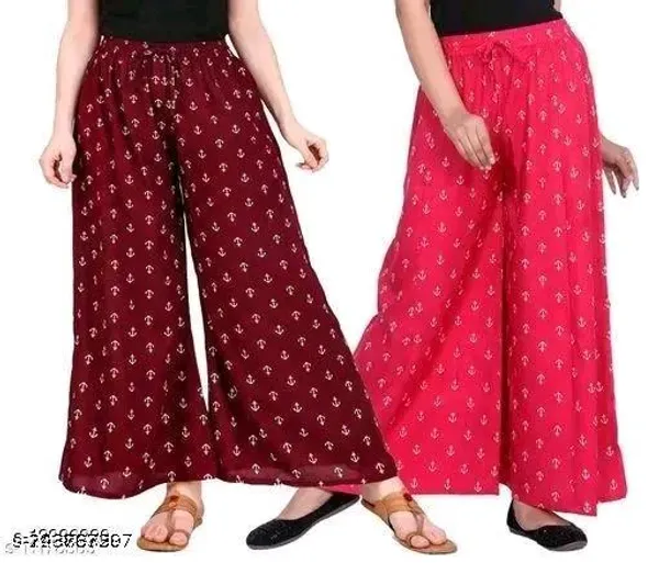 Set_Of_2-Maroon_And_Red_Mid_Rise_Drawstring_Plazzo_Print_For_Women