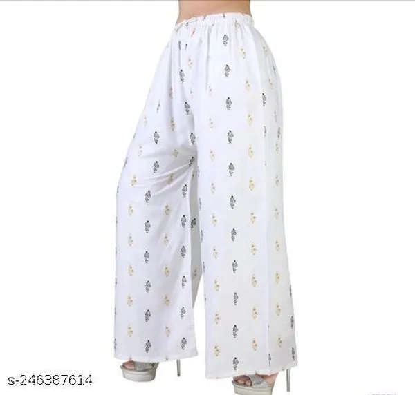 Set_Of_1-White_Rayon_Elastic_Waistband_Palazzo_For_Women