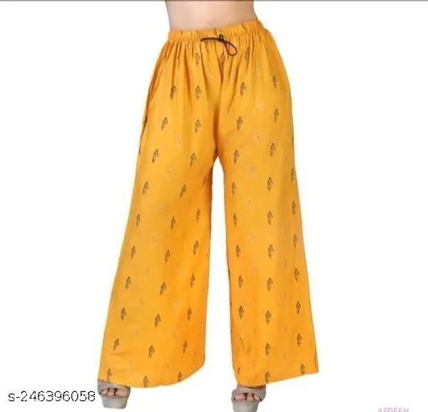 Set_Of_1-Yellow_Print_Mested_Mid_Rise_Drawstring_Print_Plazzo_For_Women