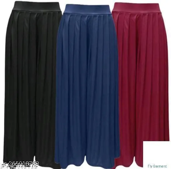 Set_Of_3-Black_And_Navy_Blue_And_Maroon_Mid_Rise_Drawstring_Print_Plazzo_For_Women