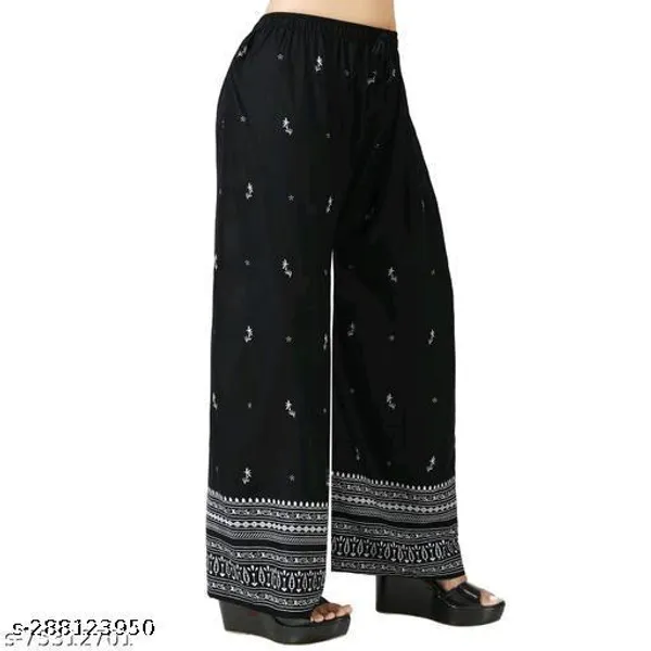 Set_Of_1-Black_Rayon_Elastic_Waistband_Palazzo_For_Women