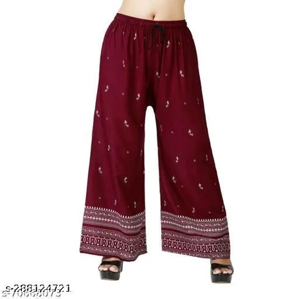 Set_Of_2-Maroon_And_White_Mid_Rise_Lycra_Drawstring_Palazzo_For_Women
