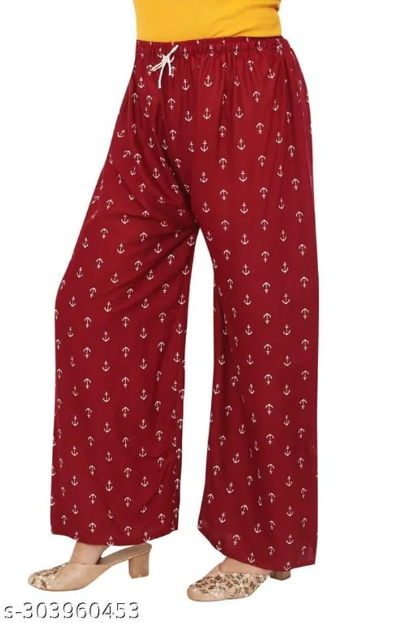 Set_Of_1-Maroon_Mid_Rise_Lycra_Drawstring_Palazzo_For_Women