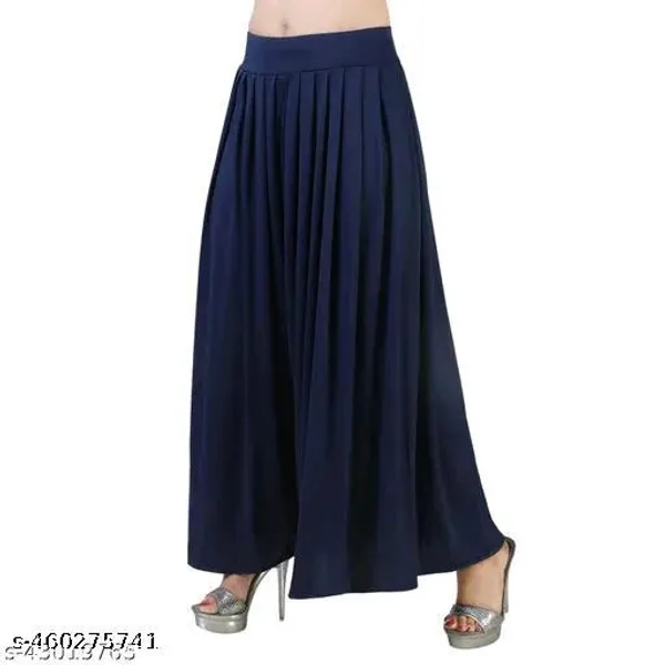 Set_Of_2-Navy_Blue_And_Green_Mid_Rise_Lycra_Elastic_Waistband_Palazzo_For_Women