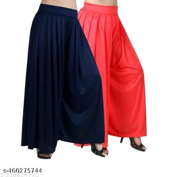 Set_Of_2-Navy_Blue_and_Pink_Mid_Rise_Lycra_Elastic_Waistband_Palazzo_For_Women
