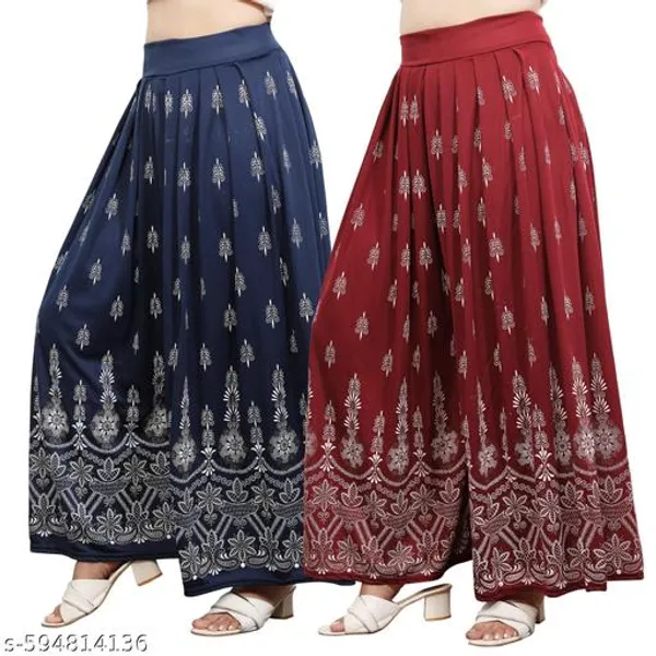 Set_Of_2-Navy_Blue_and_Maroon_Mid_Rise_Lycra_Elastic_Waistband_Palazzo_For_Women
