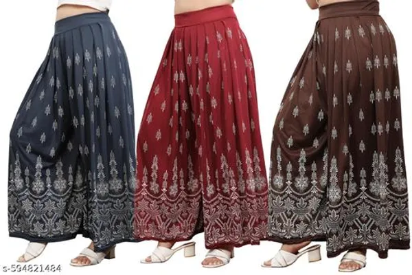 Set_Of_3-Grey_And_Maroon_And_Coffee_Mid_Rise_Lycra_Elastic_Waistband_Palazzo_For_Women