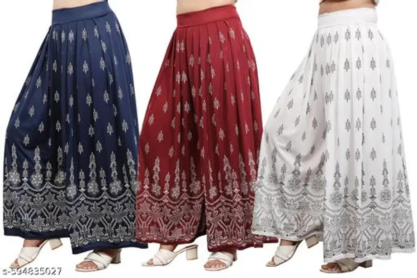 Set_Of_3-Navy_Blue,_white__and_Maroon_Mid_Rise_Lycra_Elastic_Waistband_Palazzo_For_Women