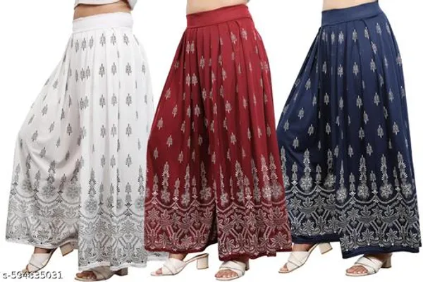 Set_Of_3-Navy_Blue,_white__and_Maroon_Mid_Rise_Lycra_Elastic_Waistband_Palazzo_For_Women