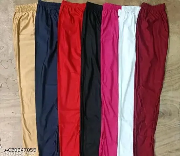 Set_Of_7-BLACK,WHITE,GOLD,MAROON,NAVY_BLUE,RED,RANI_PINK_Leggings