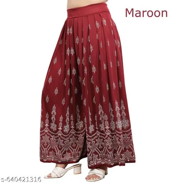 Set_Of_2-Maroon_And_Black_Mid_Rise_Lycra_Elastic_Waistband_Palazzo_For_Women