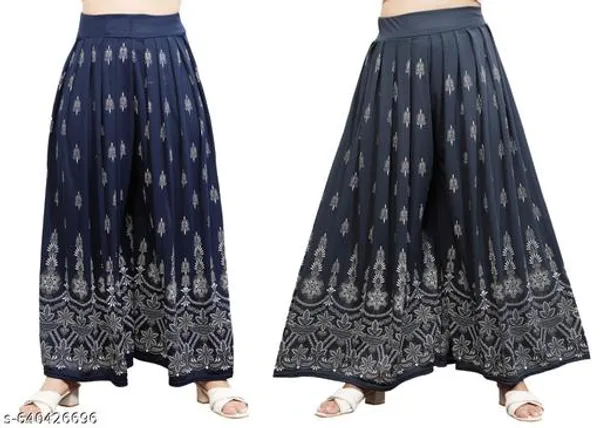 Set_Of_2-Navy_Blue_And_Grey_Mid_Rise_Lycra_Elastic_Waistband_Palazzo_For_Women