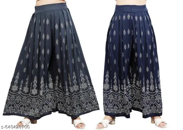 Set_Of_2-Grey_and_Navy_Blue_Mid_Rise_Lycra_Elastic_Waistband_Palazzo_For_Women