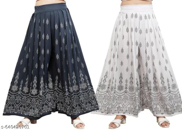 Set_Of_2-Grey_And_White_Mid_Rise_Lycra_Elastic_Waistband_Palazzo_For_Women