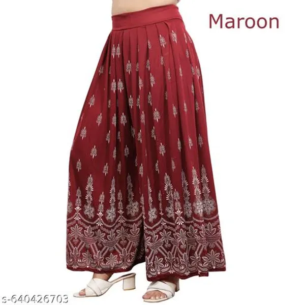 Set_Of_2-White_And_Maroon_Mid_Rise_Lycra_Elastic_Waistband_Palazzo_For_Women