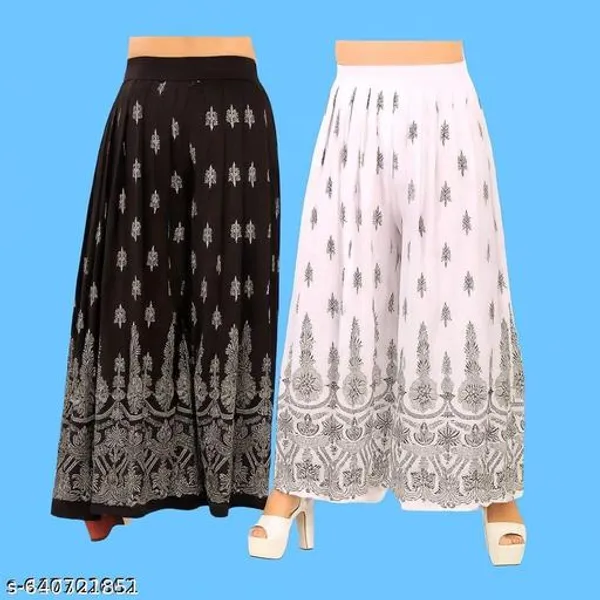 Set_Of_2-Black_And_White_Mid_Rise_Lycra_Elastic_Waistband_Palazzo_For_Women