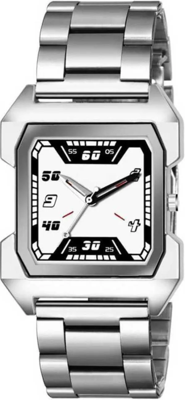 Silver_Quartz_Square_Shape_Watch_For_Boys