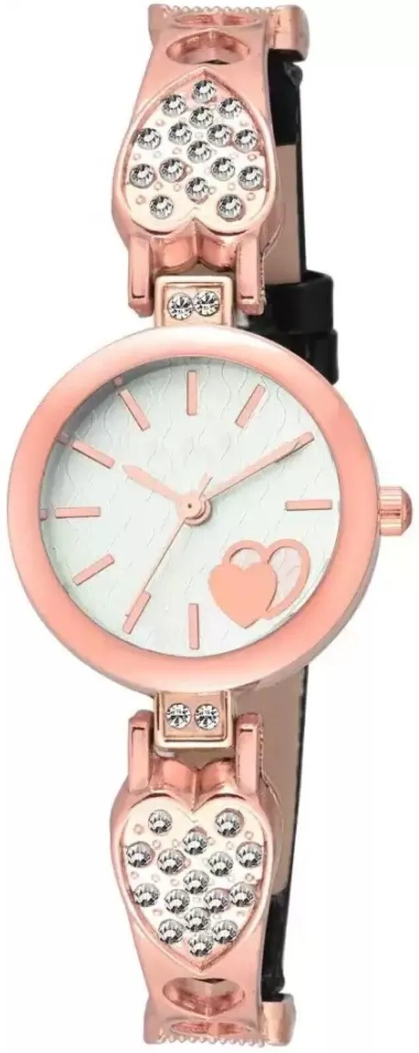 Rose_Gold_Quartz_Round_Shape_Watch_For_Women