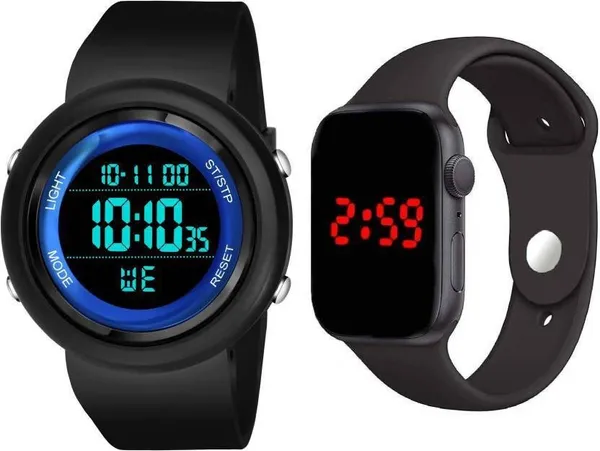 Black_Digital_Round_Shape_Watch_For_Women