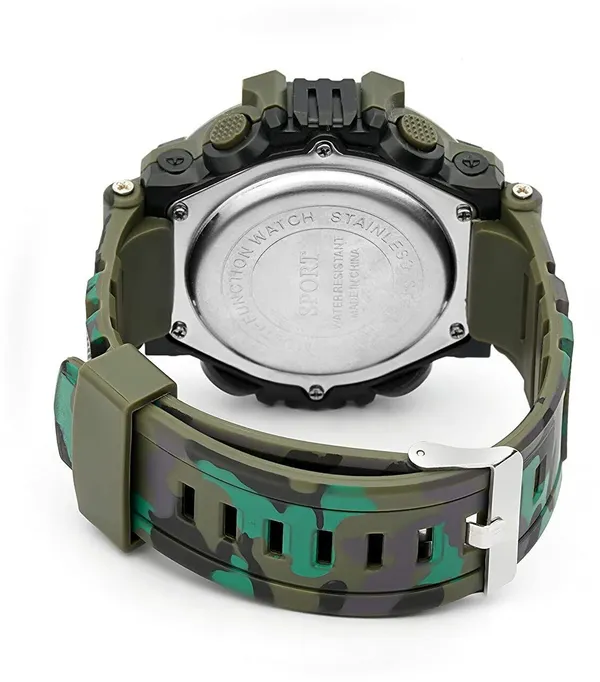 Green_Army_Stripe_Digital_Round_Shape_Watch_For_Men_(Pack_Of_2)