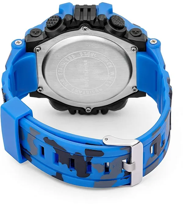 Blue_Army_Stripe_Digital_Round_Shape_Watch_For_Men