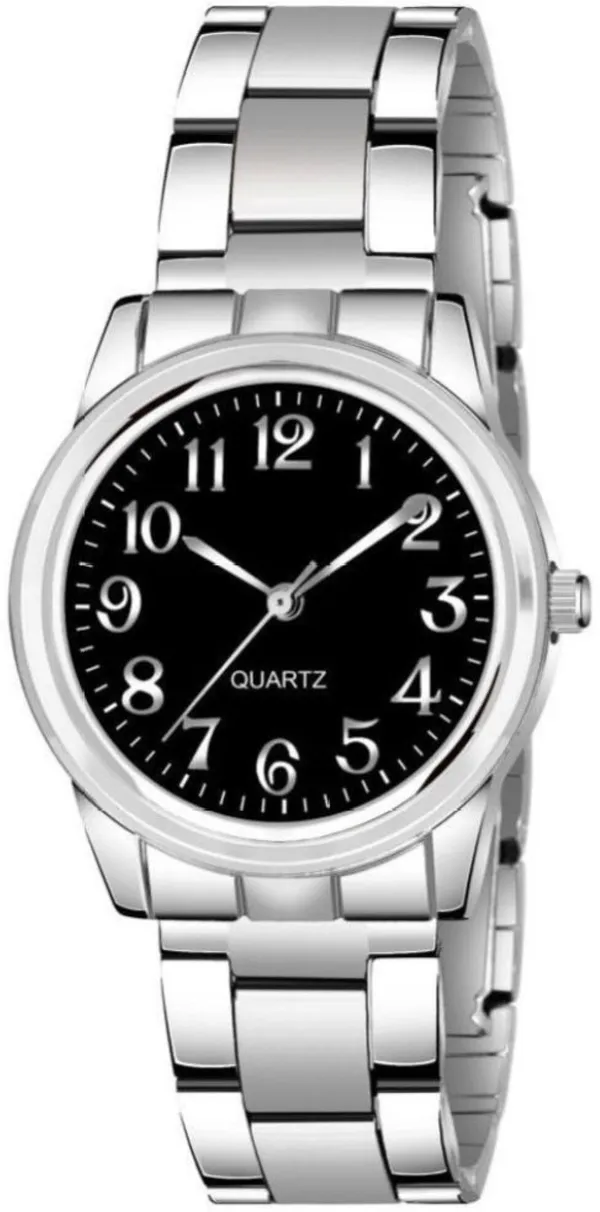 Silver_Quartz_Round_Shape_Watch_For_Women