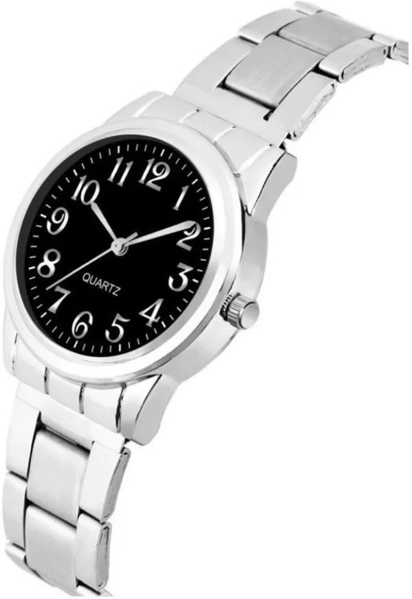 Silver_Quartz_Round_Shape_Watch_For_Women