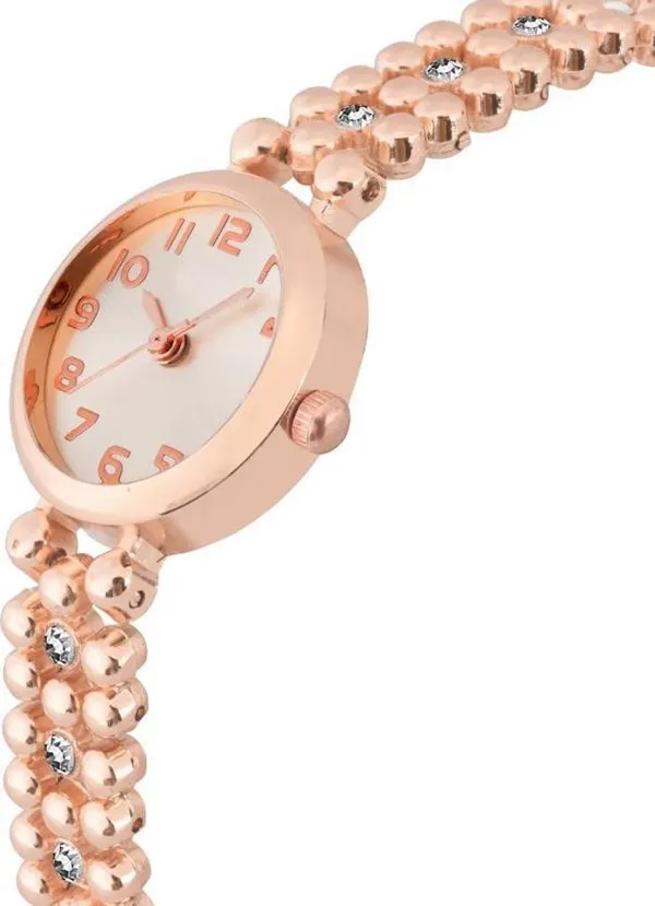 Rose_Gold_Quartz_Round_Shape_Watch_For_Women