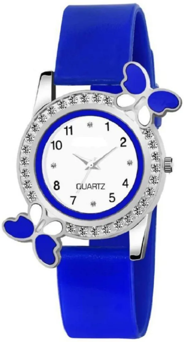 Blue_Quartz_Round_Shape_Watch_For_Women