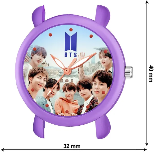 Purple_Quartz_Round_Shape_Watch_For_Boys_&_Girls