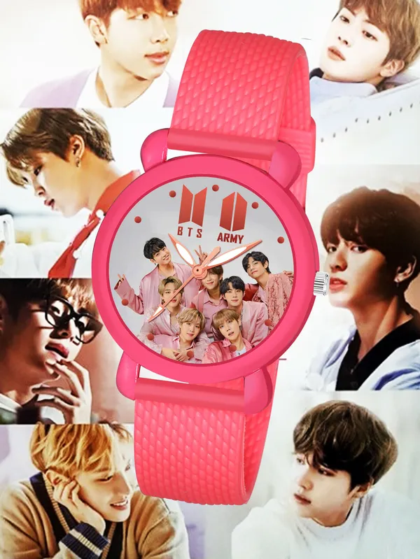 Pink_Quartz_Round_Shape_Watch_For_Boys_&_Girls