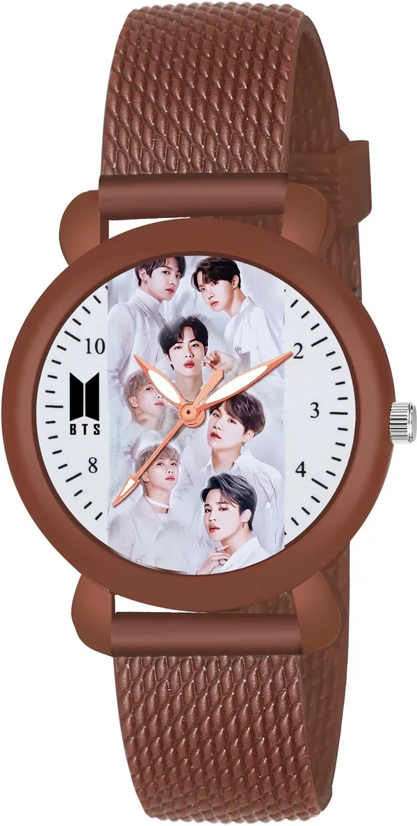 Brown_Quartz_Round_Shape_Watch_For_Boys_&_Girls